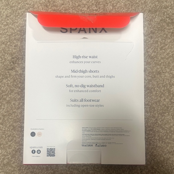 SPANX High-Waisted Mid-Thigh Shaping Sheers - Nude - Picture 2 of 4